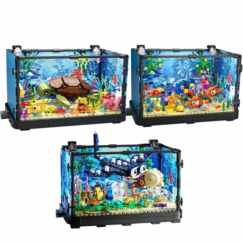 Aquarium Fish Fishing - Zestaw klocków do budowy akwarium ze