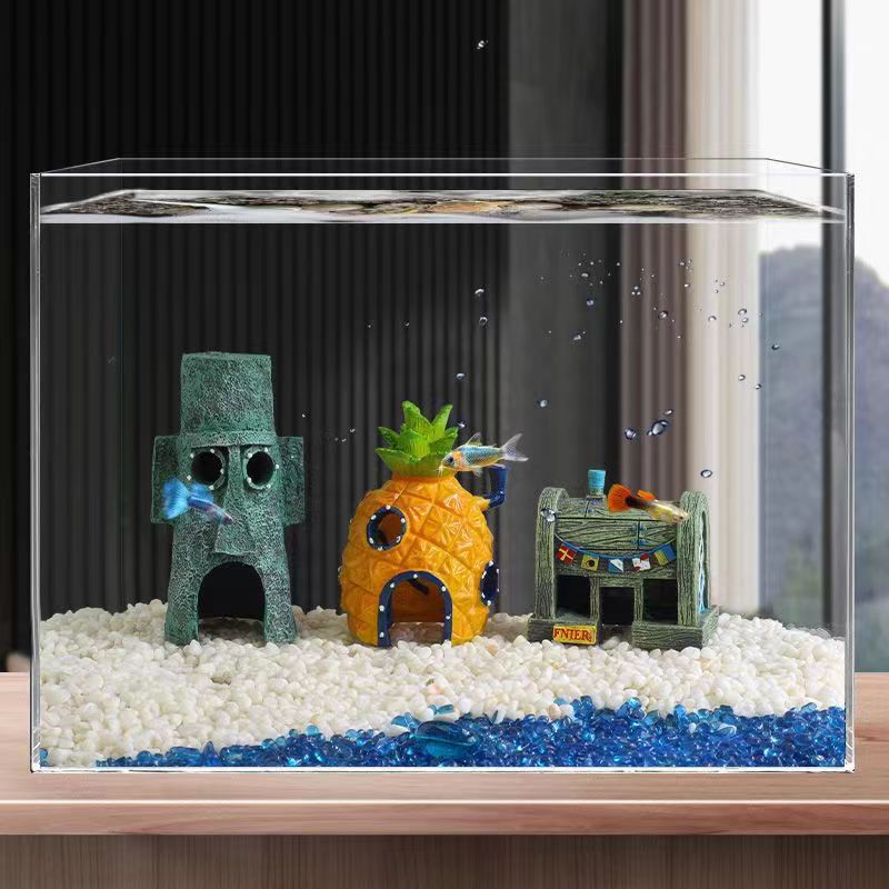 Aquarium Fish Hide - Dekoracja akwarium w kształcie ananasa, ozdoba