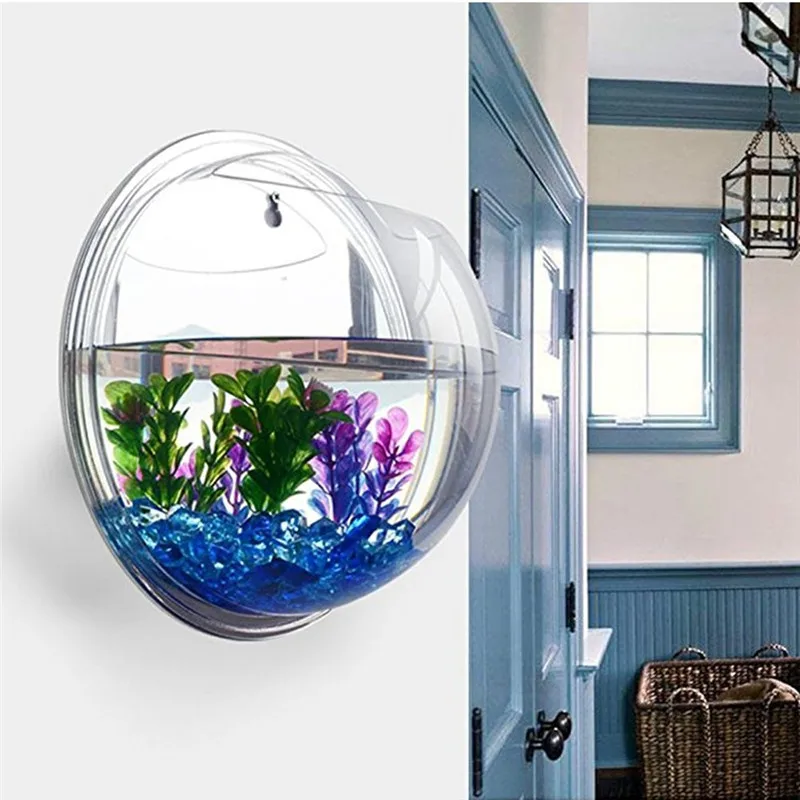 Aquarium Goldfish - Przezroczyste akrylowe wiszące na ścianie akwarium,