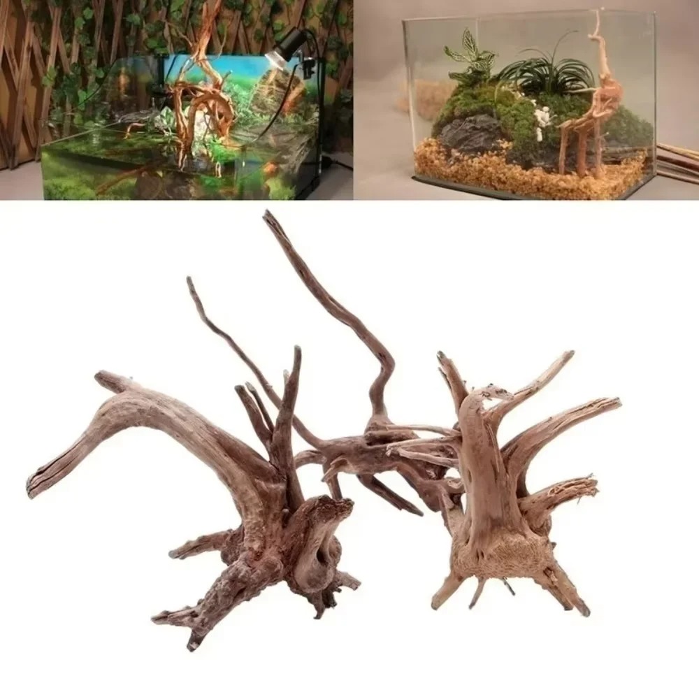 Aquarium Fish Fishing - (15-20cm) Naturalny drewniany element dekoracyjny do