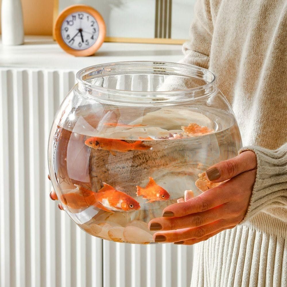 Aquarium Goldfish - Nowe Przezroczyste Akwarium Okrągłe Nietłukące Się