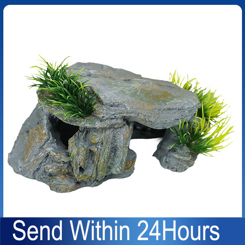 Aquarium Fish Hide - Kryjówka dla gadów w kształcie skały,
