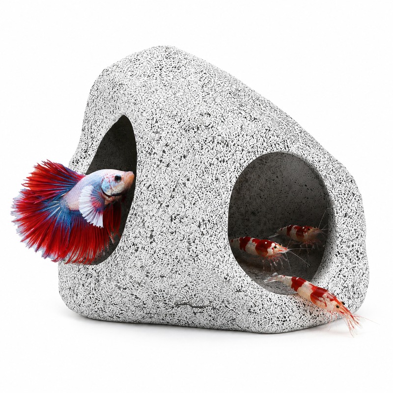 Aquarium Fish Hide - Akwarystyczna jaskinia z kamieniem, ceramiczna dekoracja