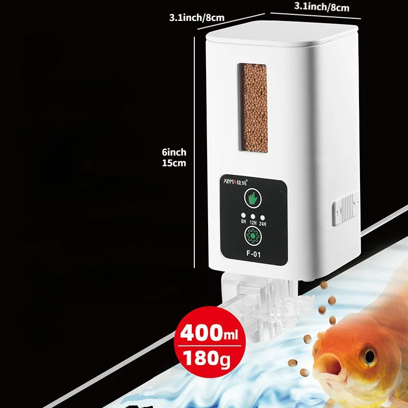 Aquarium Fish Auto Feeder - 400ml Akwarium Automatyczny podajnik Akwarium Inteligentny